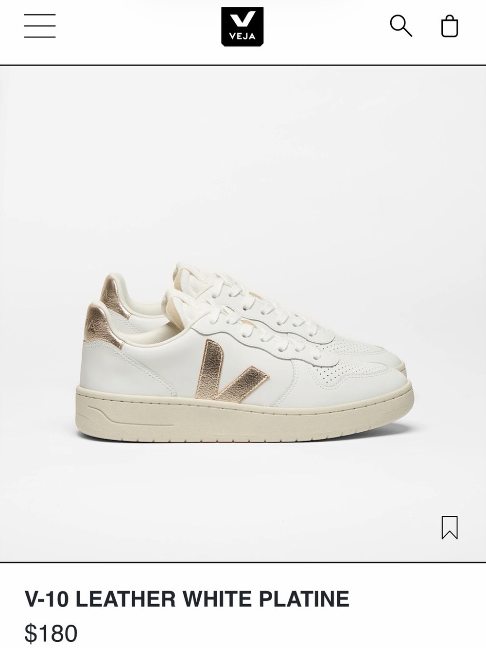 Veja V-10 Platine sneakers -worn once
